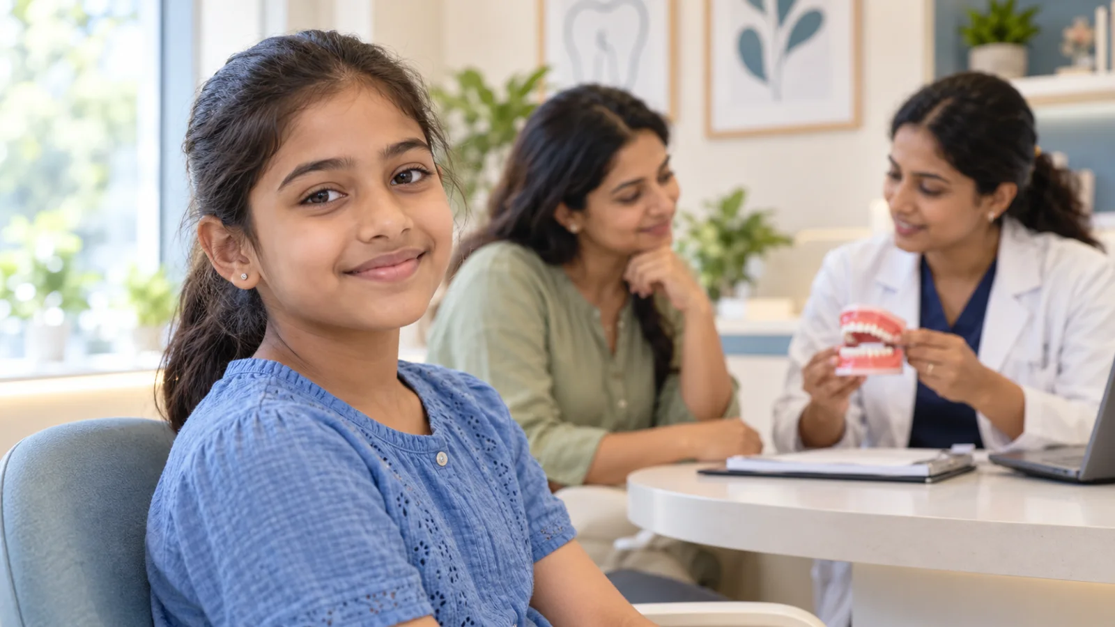 Orthodontic assessment for a child's developing teeth